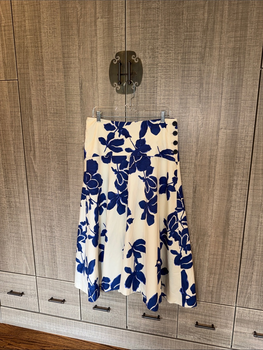 Zara‎ Floral Side Buttons Skirt
